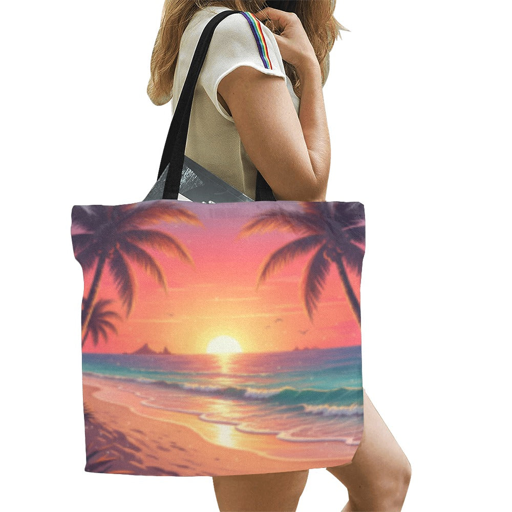 Sunshine Palm Tote Bag(Model1699)(Large)