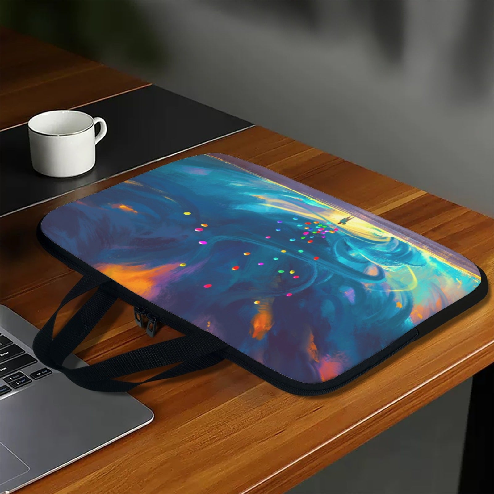 Abstract Skyline Art Laptop Bag with Handle 15inch