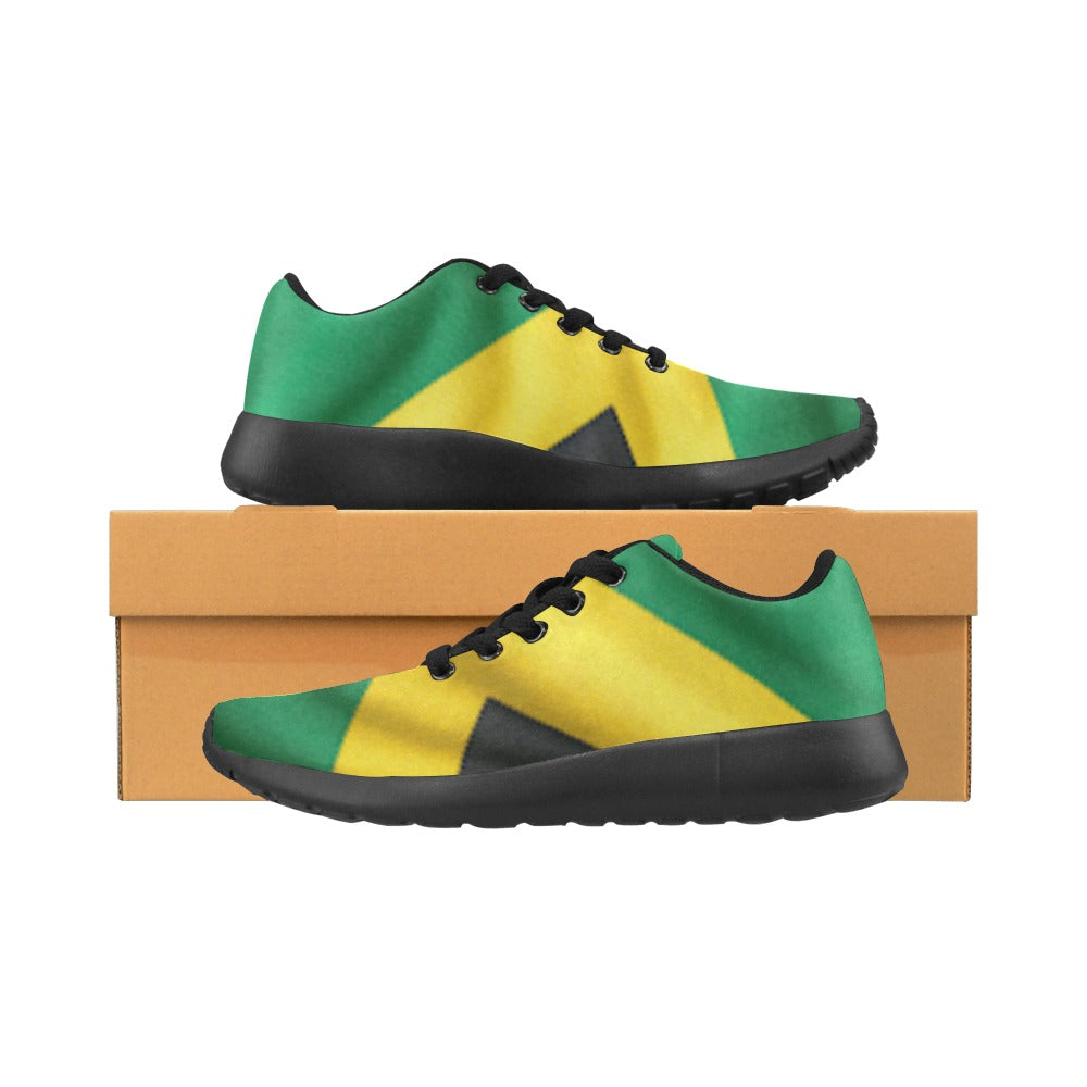 Jamaican Flag Women's Lightweight Sneakers – (Black)