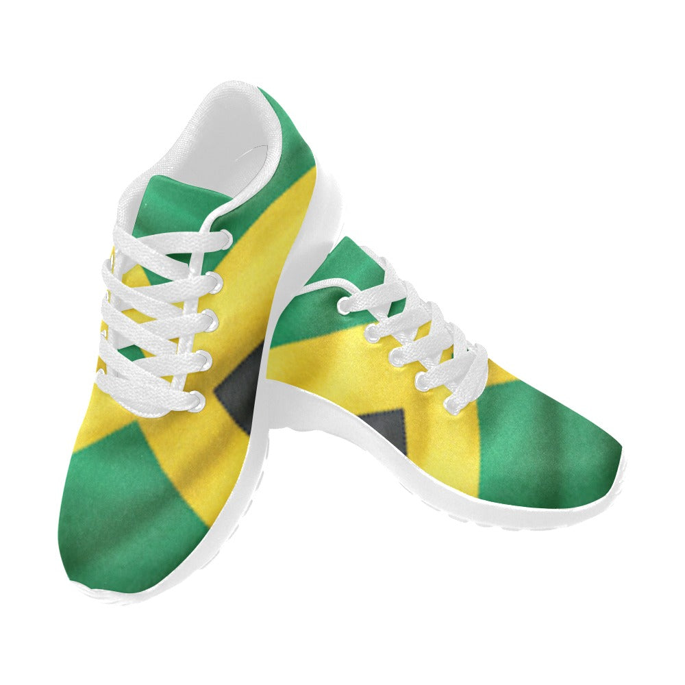 Jamaican Flag Women's Lightweight Sneakers – (White)