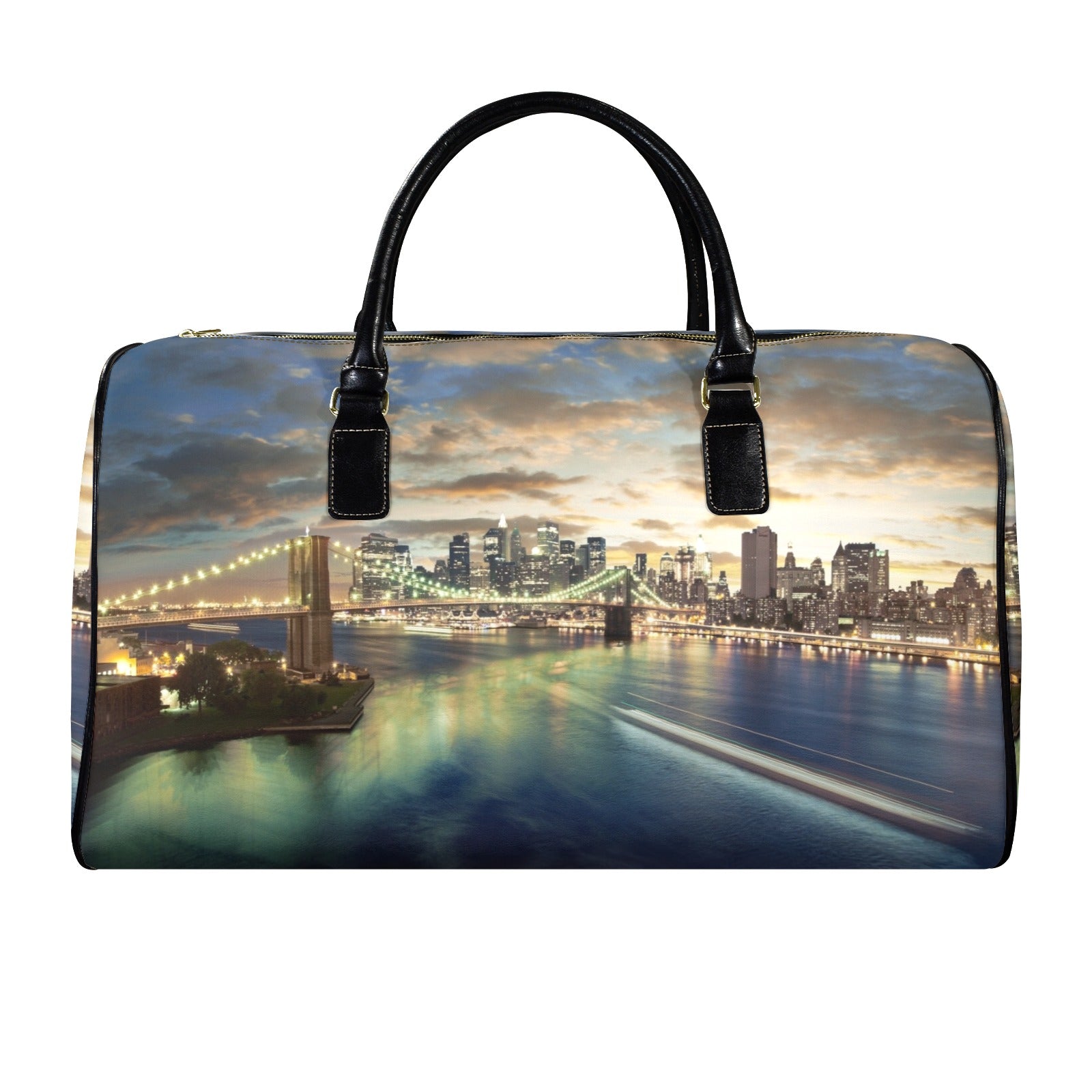 New York City Custom Travel Bag-Large (Black Short Patch)(Model 1735)