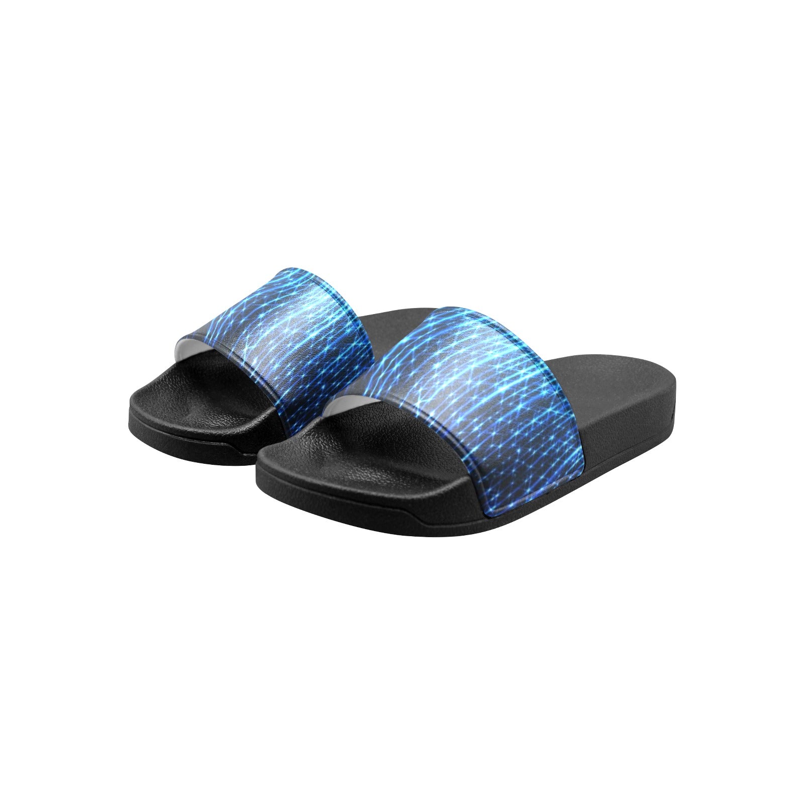 Kid's Bright Neon Stripes Slide Sandals(Model 057)