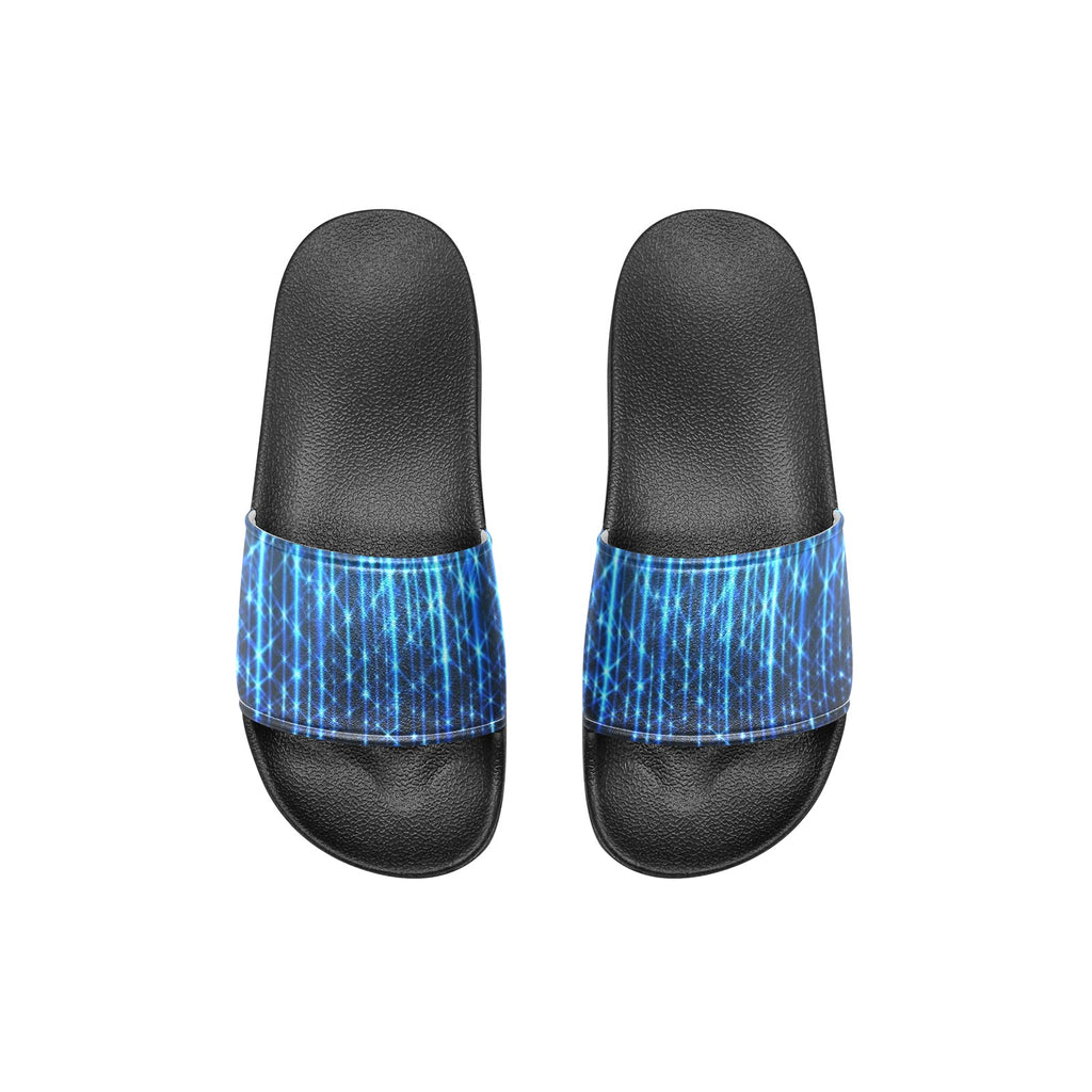Kid's Bright Neon Stripes Slide Sandals(Model 057)