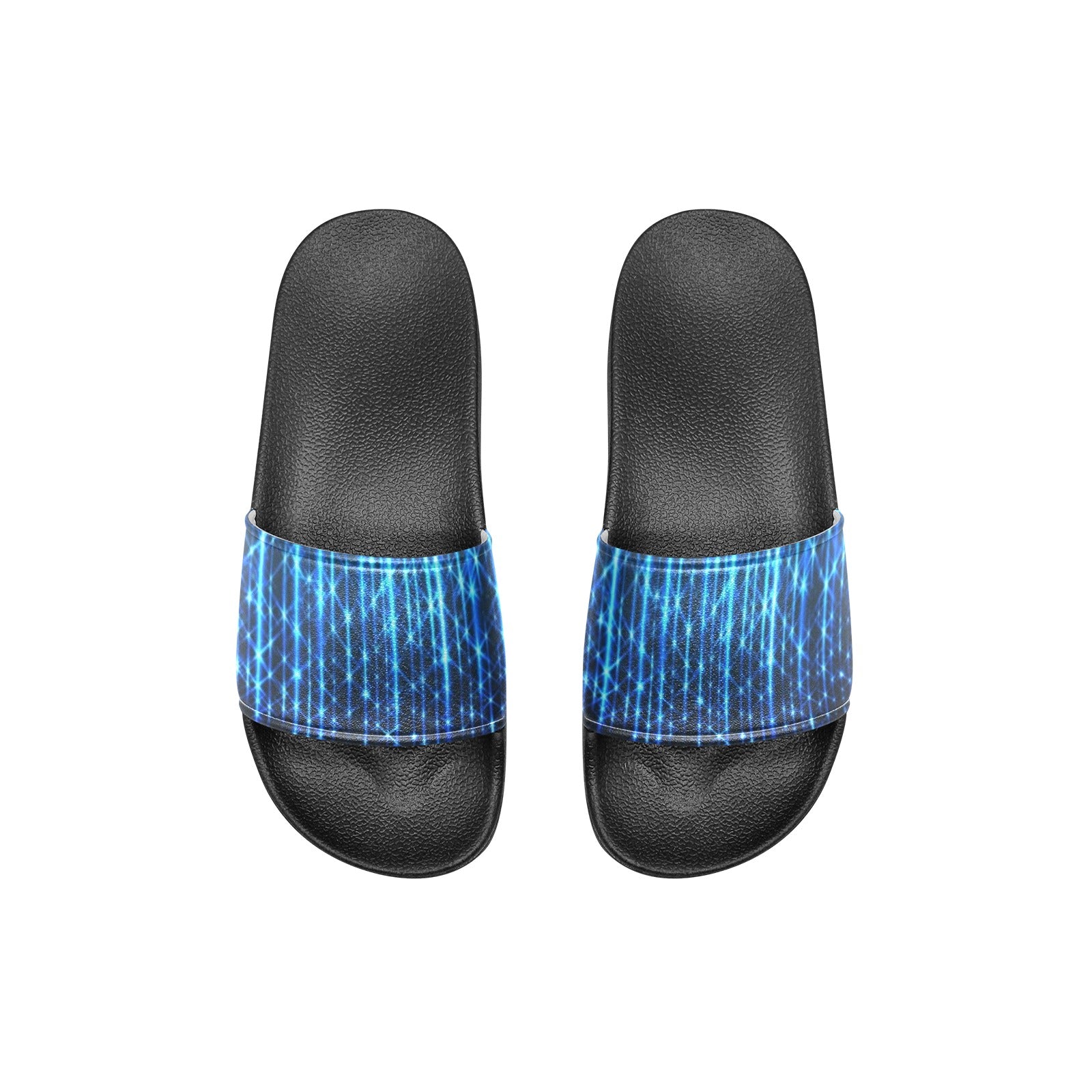 Kid's Bright Neon Stripes Slide Sandals(Model 057)