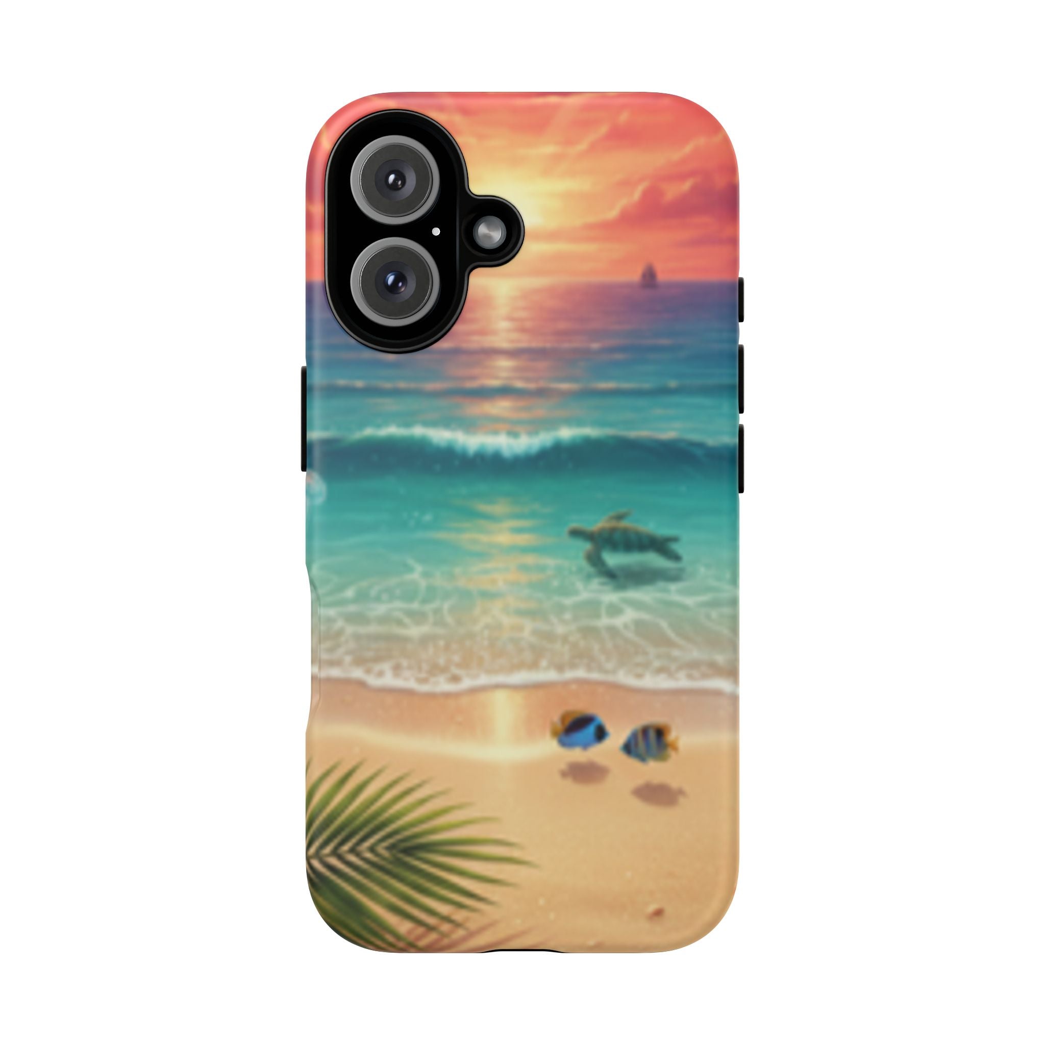 Compatible with iPhone 16 Sea Turtle and Shark Ocean Phone Cases