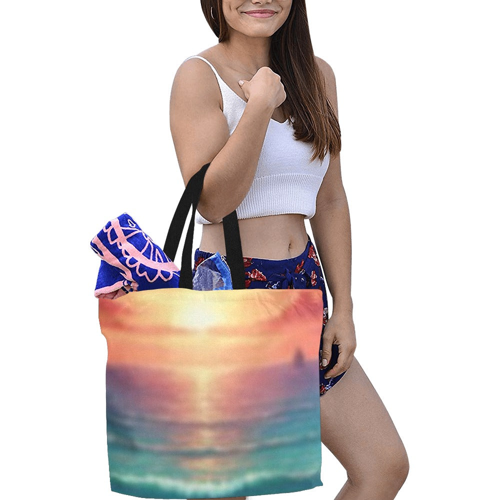 Sunset Beach Tote Bag(Model1699)(Large)