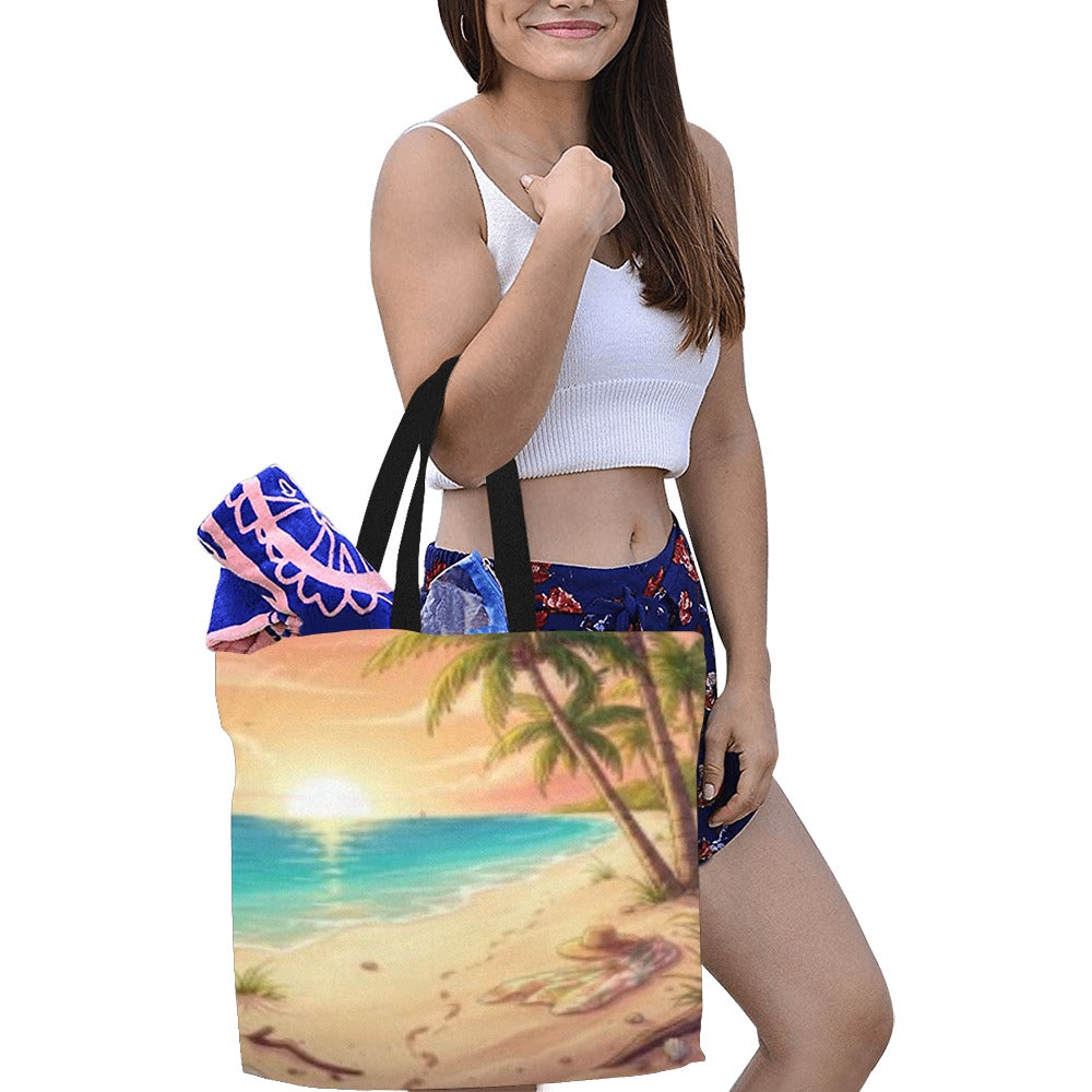 Sunset Palm Tote Bag(Model1699)(Large)