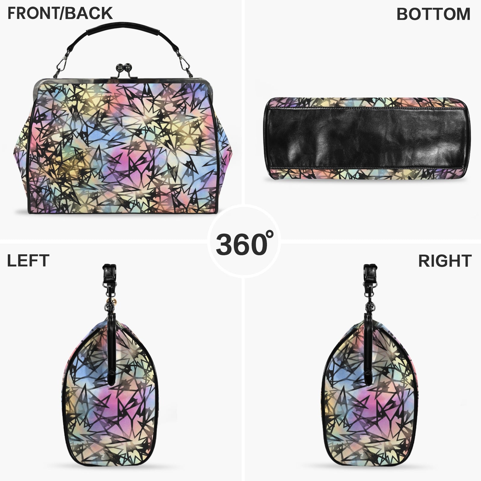 Kisslock Crossbody Shoulder Hand Bag-Large (Model 1752)