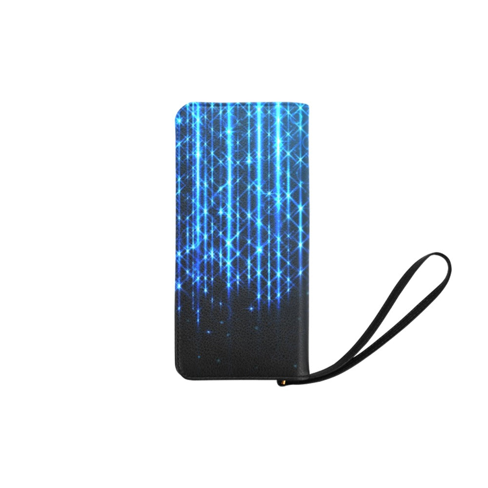 Celebratory with Bright Neon Stripes of light Women's Clutch Purse (Model 1637) (Black)