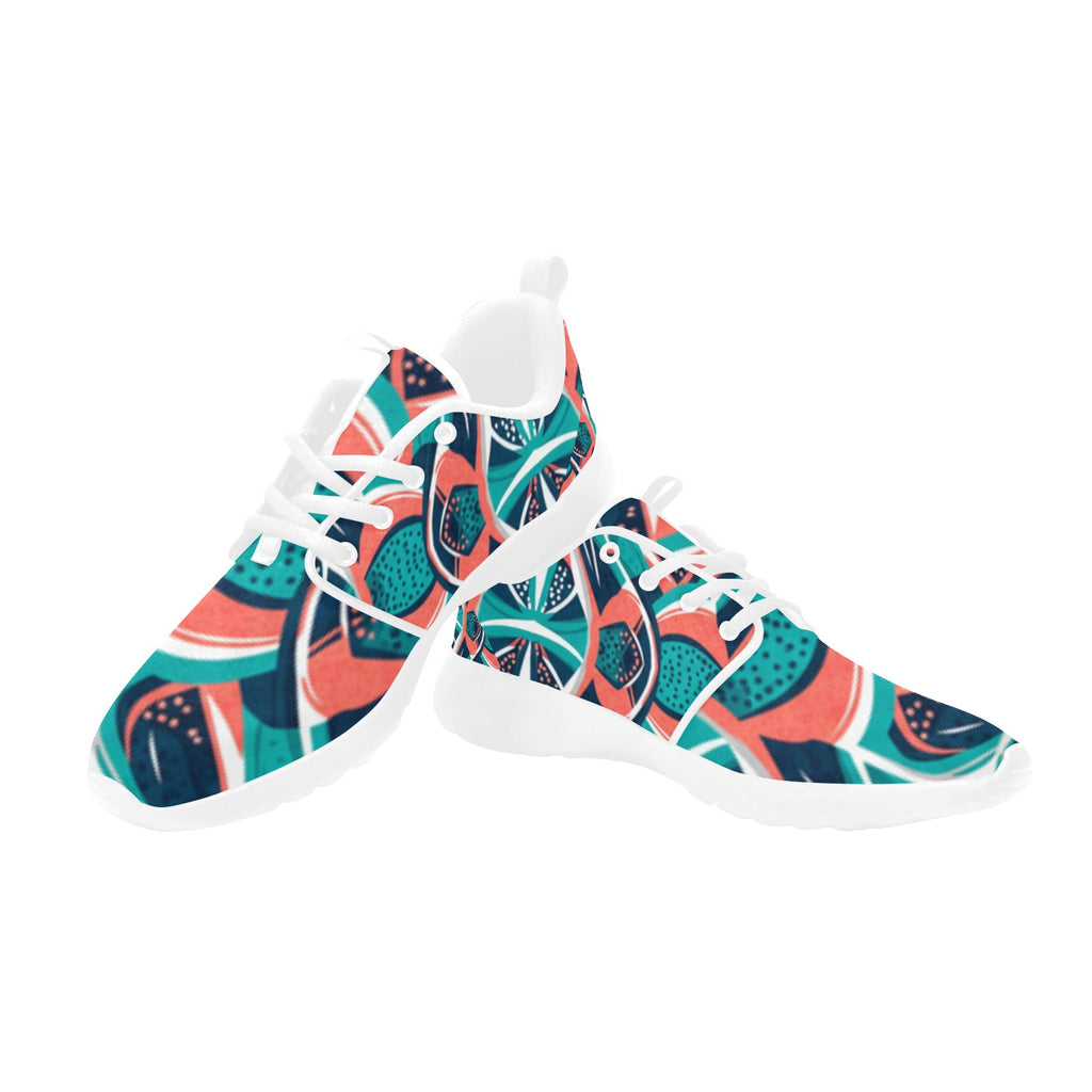 Teal Mosaic Women's Pull Loop Sneakers