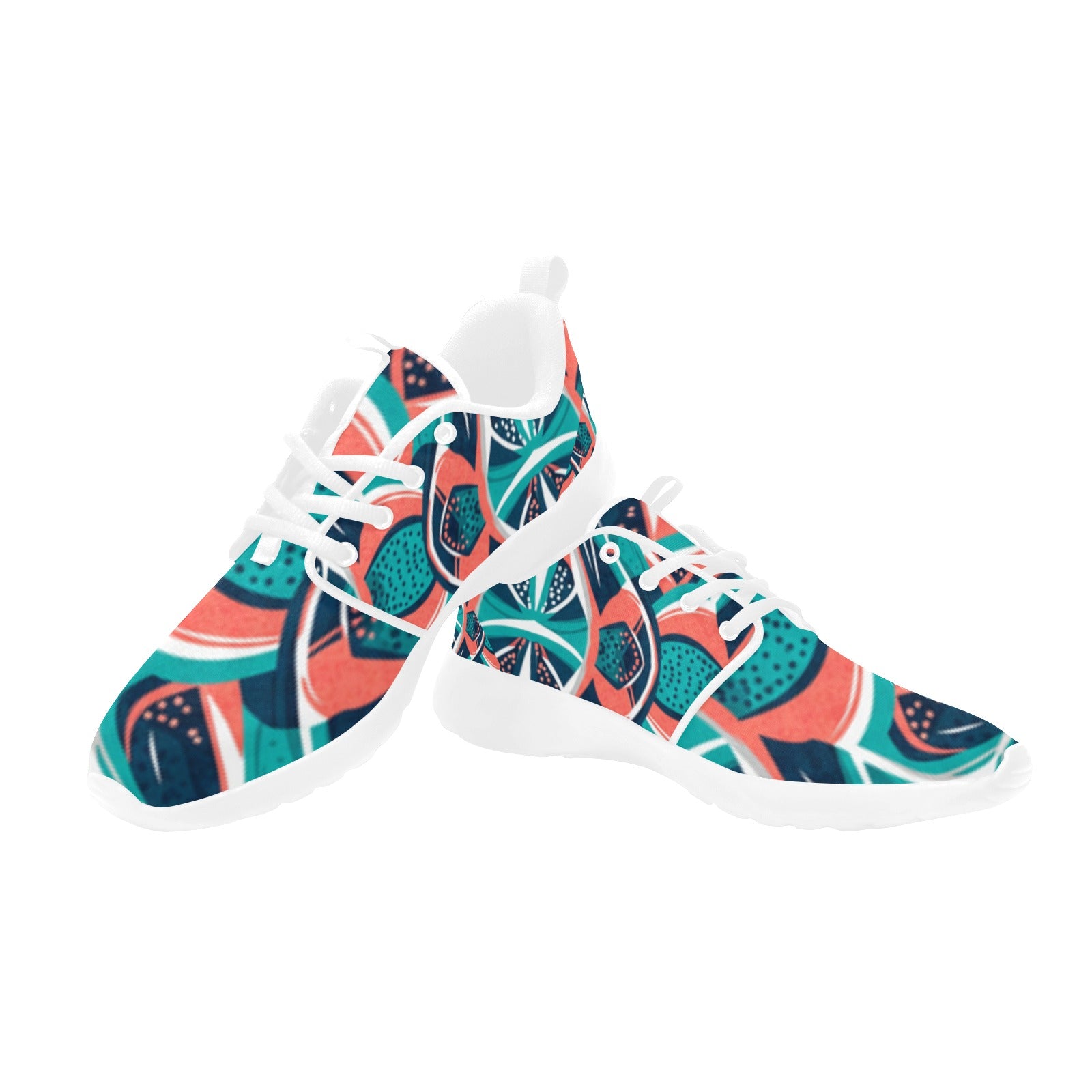 Teal Mosaic Women's Pull Loop Sneakers