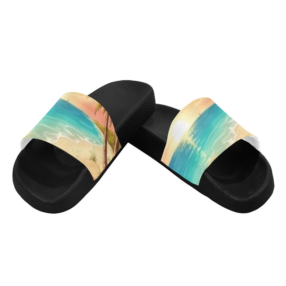 Women's Sunshine Palm Slide Sandals(Model 057)