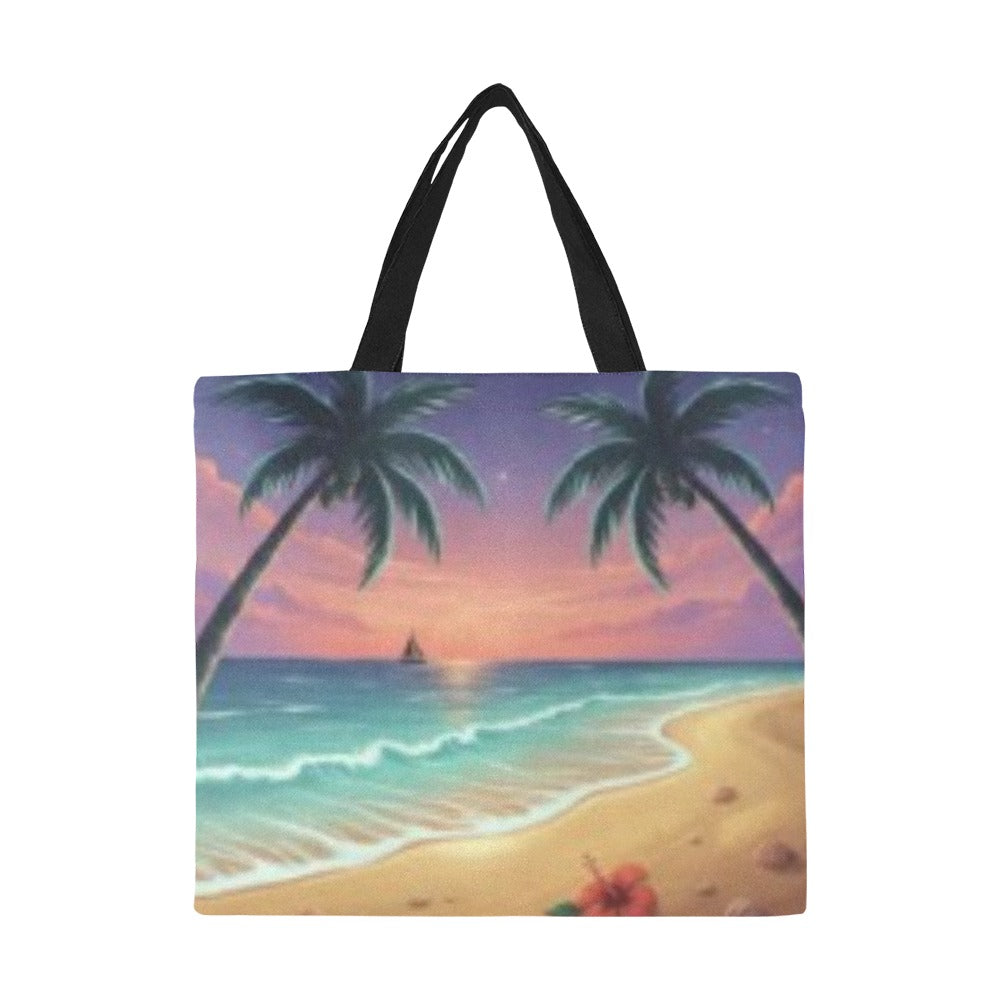 Sunset Palm Tote Bag(Model1699)(Large)