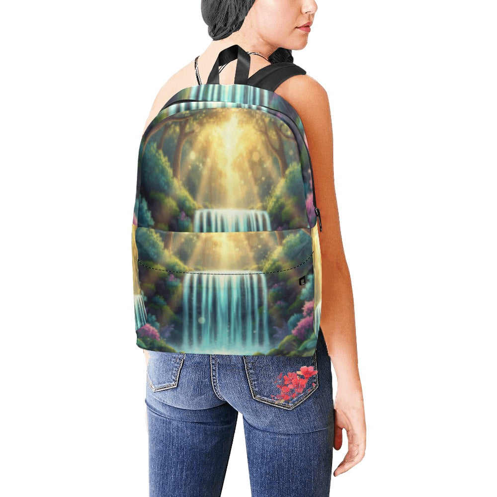 Sunshine Waterfall Unisex Nylon Backpack (Model 1673)