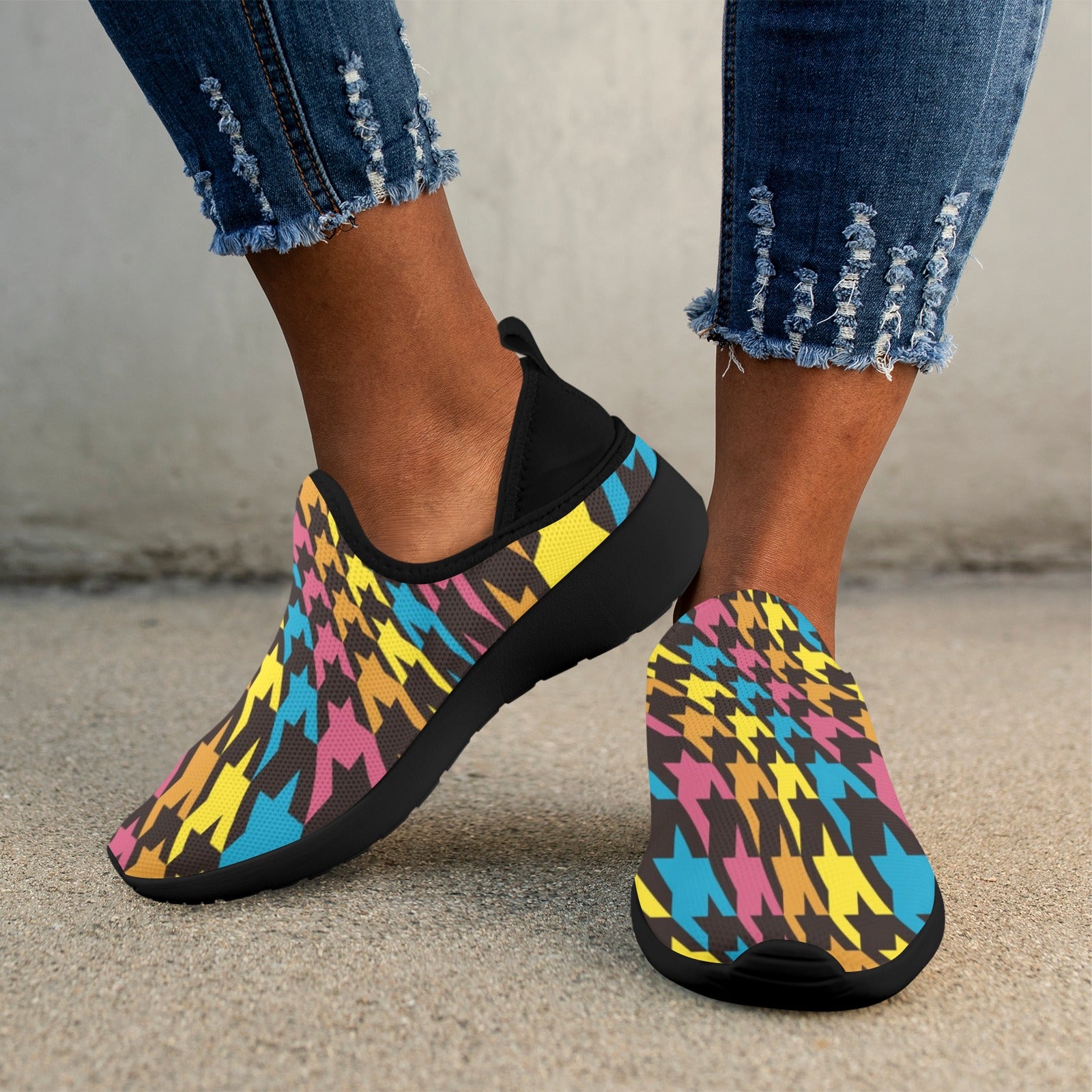 Fly Weave Sneakers Drop-in-Heel for Women(Model 02002)