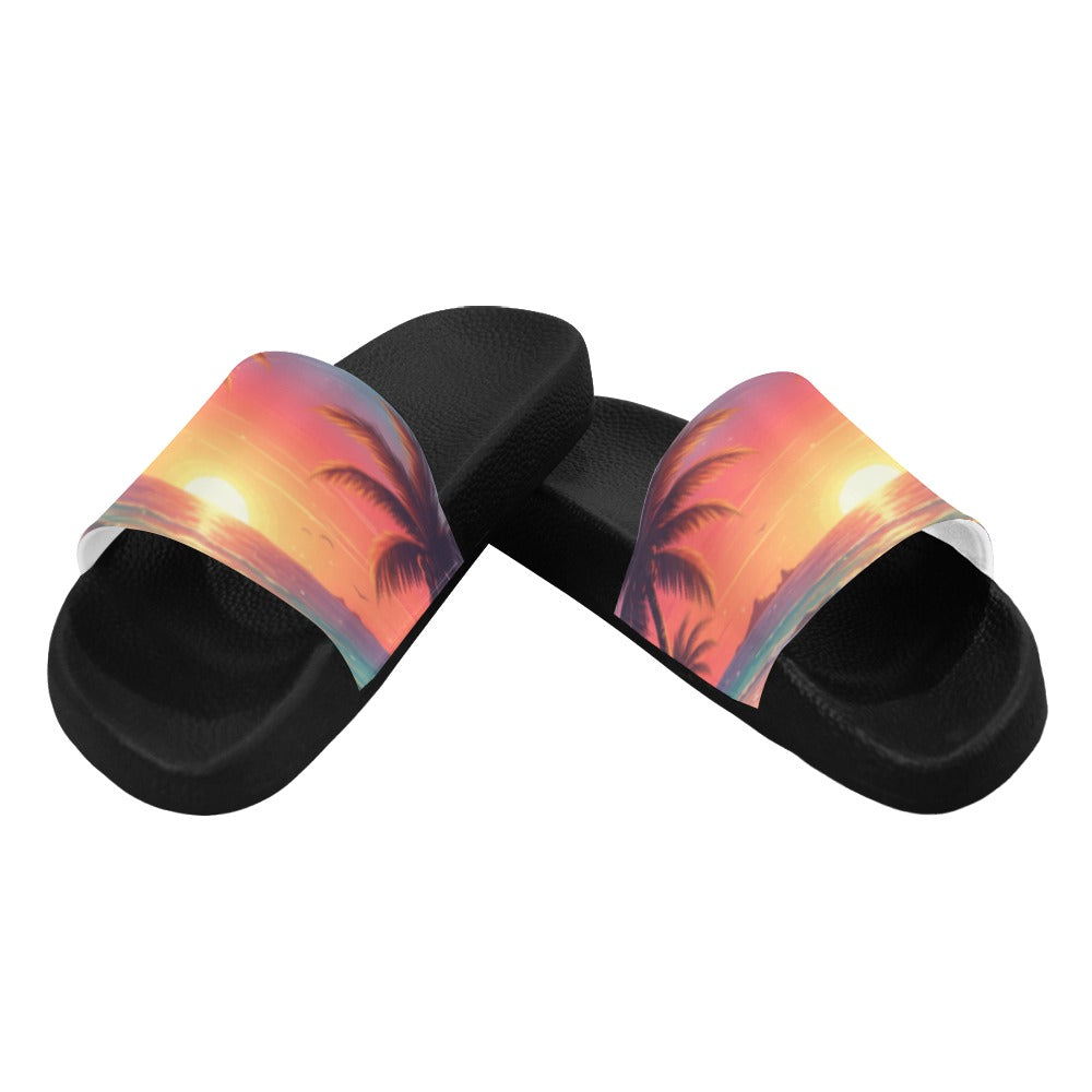 Women's Sunrise Palm Slide Sandals(Model 057)