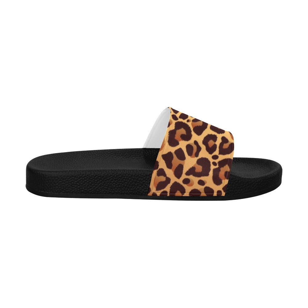 Women's Leopard Pattern Slide Sandals(Model 057)