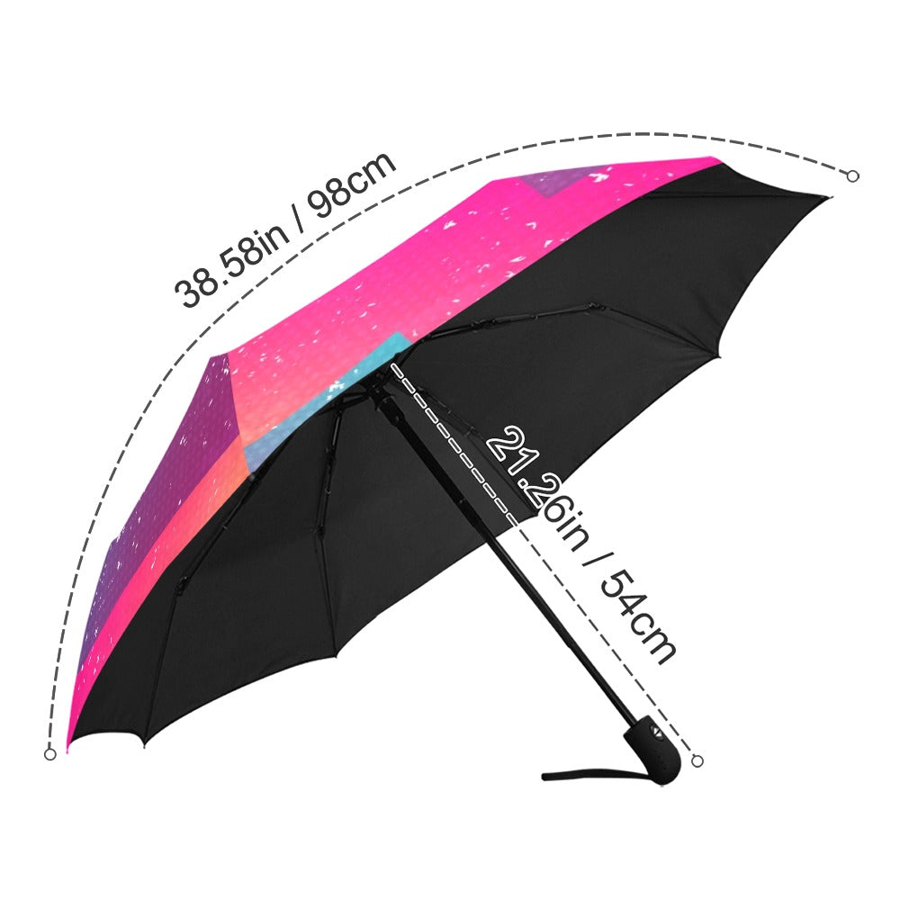 Bright Geometric Seamless Pattern with Grunge Effect Anti-UV Auto-Foldable Umbrella (Model U09)