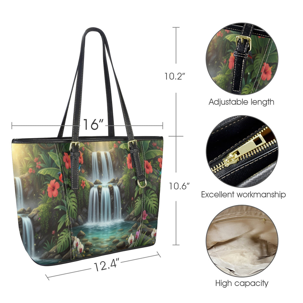 Water Forest Tote Handbag Bag-Small (Model 1640）