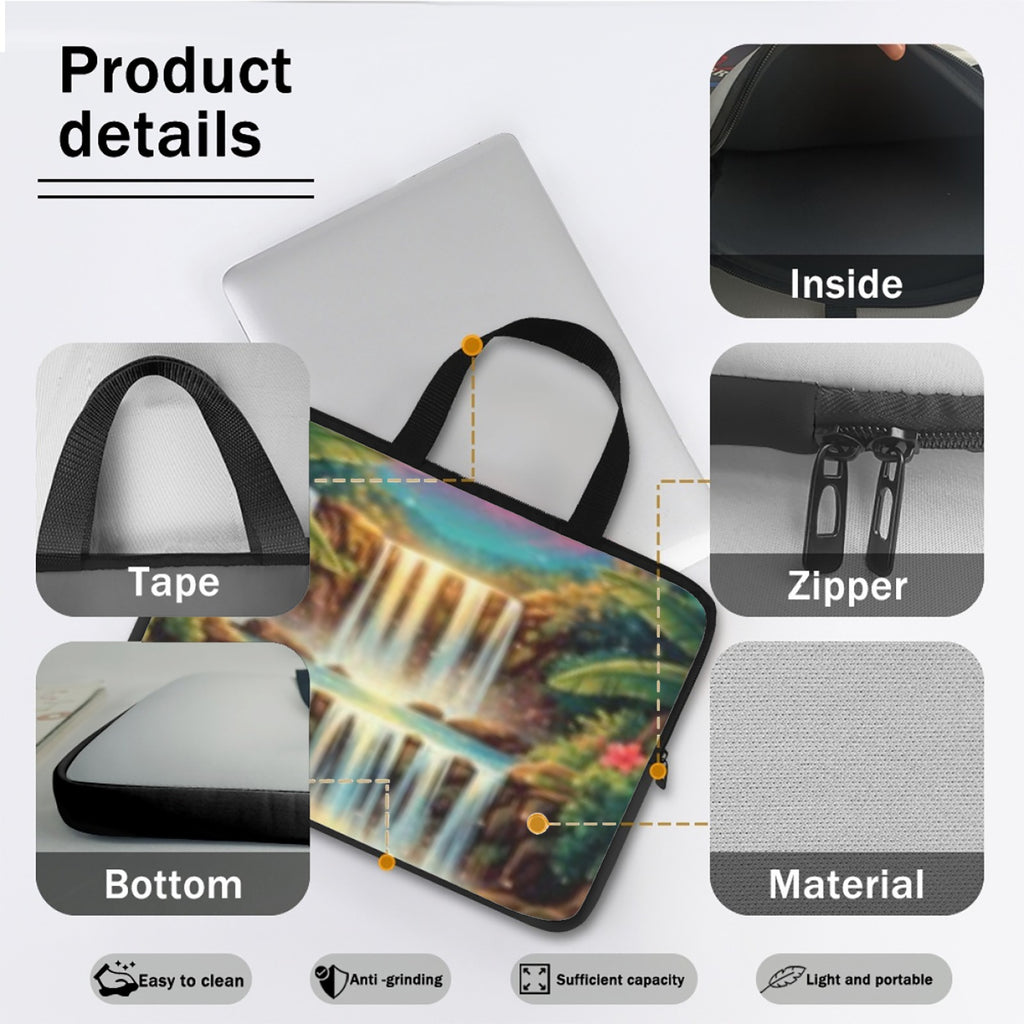 Waterfall Forest Laptop Bag with Handle 15inch