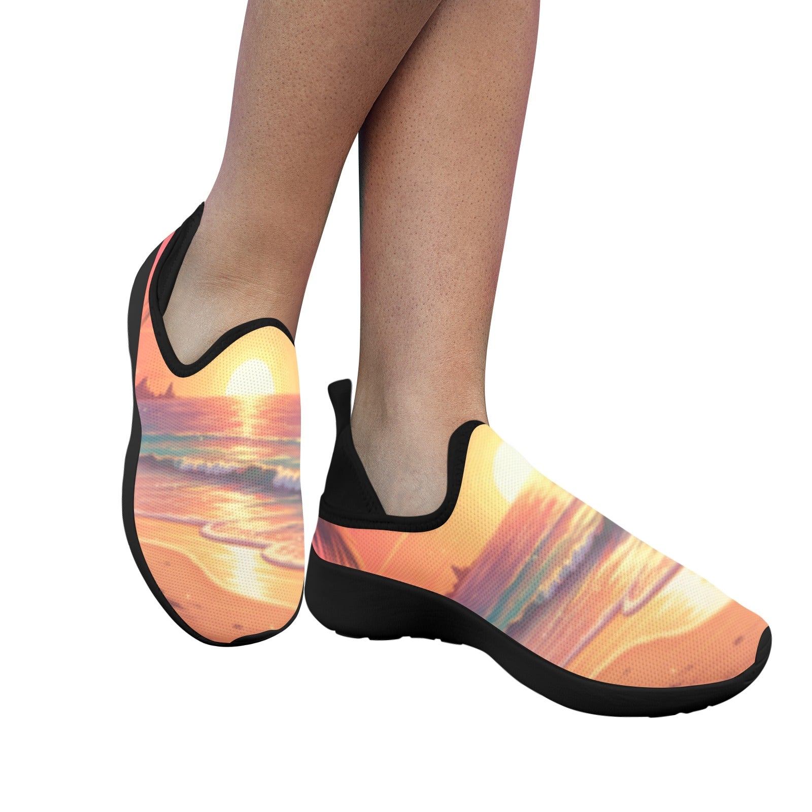Sunrise Beach Fly Weave Sneakers Drop-in-Heel for Women(Model 02002)
