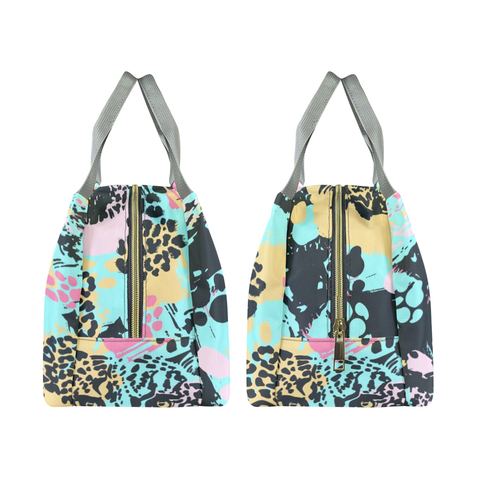Portable Lunch Bag-Grey Handle (Model 1742) Product Title