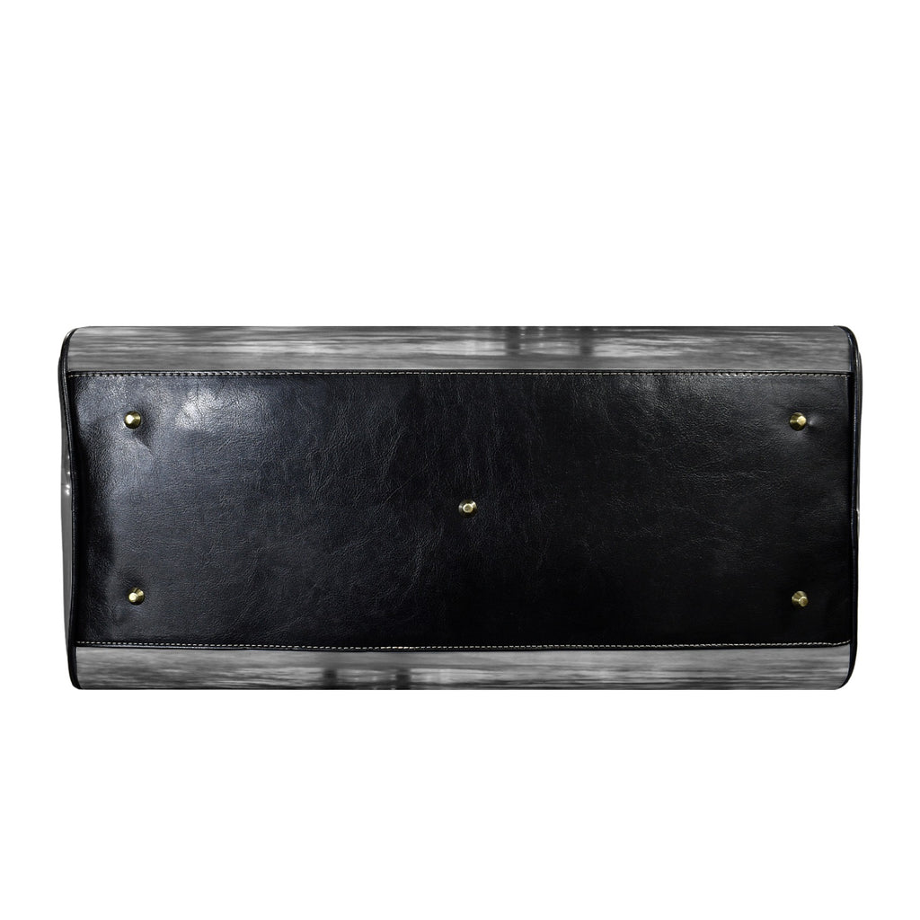 San Francisco Skyline and Bay Bridge Travel Bag-Large (Black Short Patch) (Model 1735)