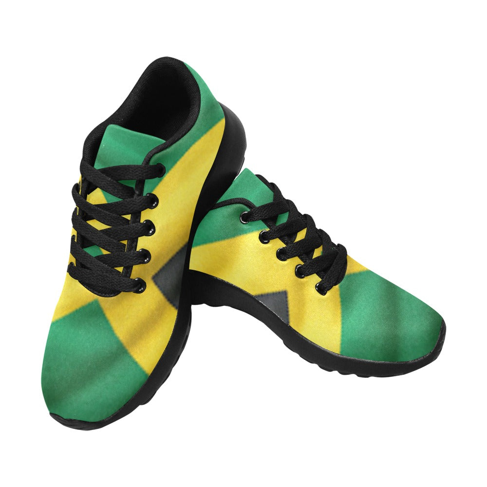 Jamaican Flag Women's Lightweight Sneakers – (Black)