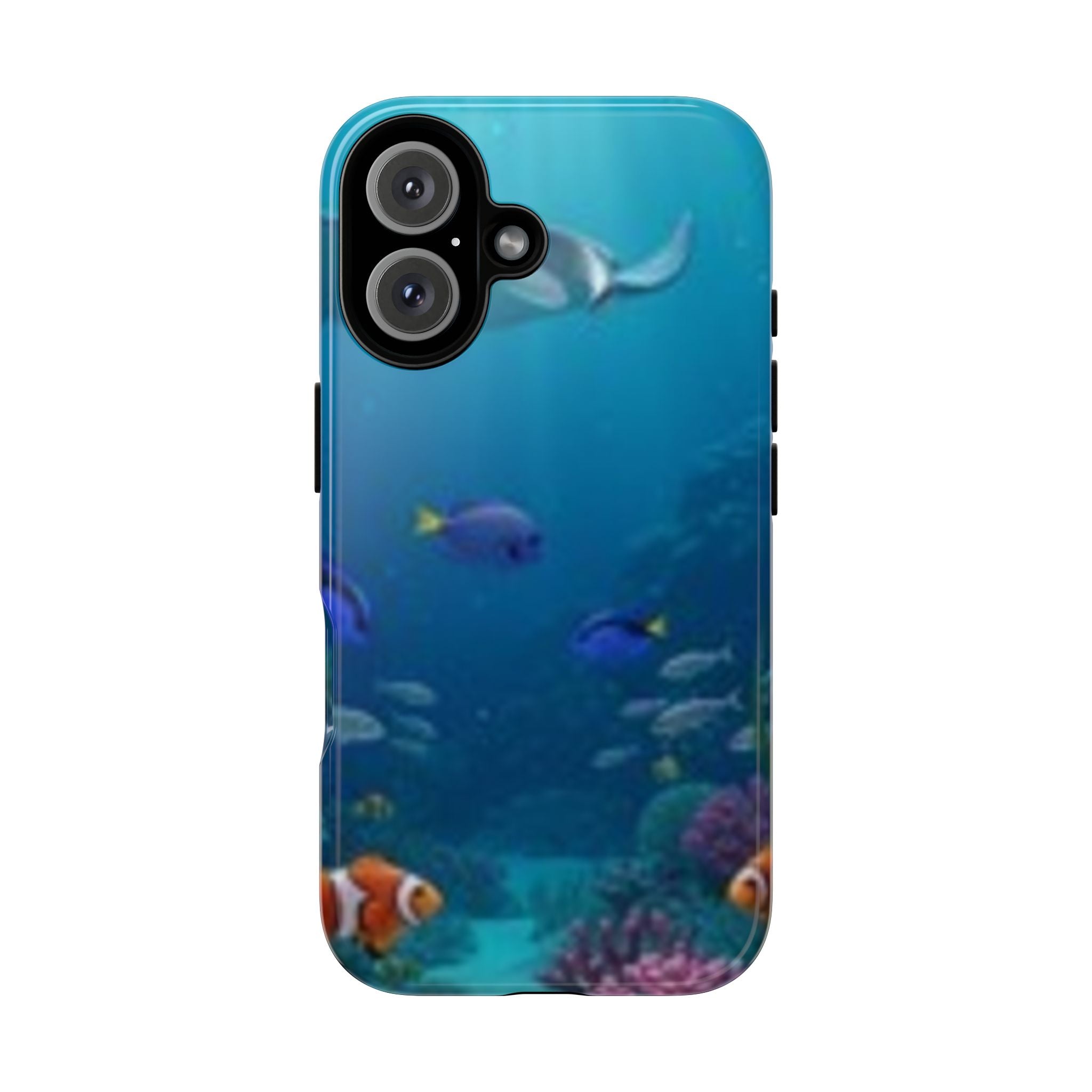 Compatible with iPhone 16 Underwater Coral Bubble phone case | Ocean fish sea turtle design