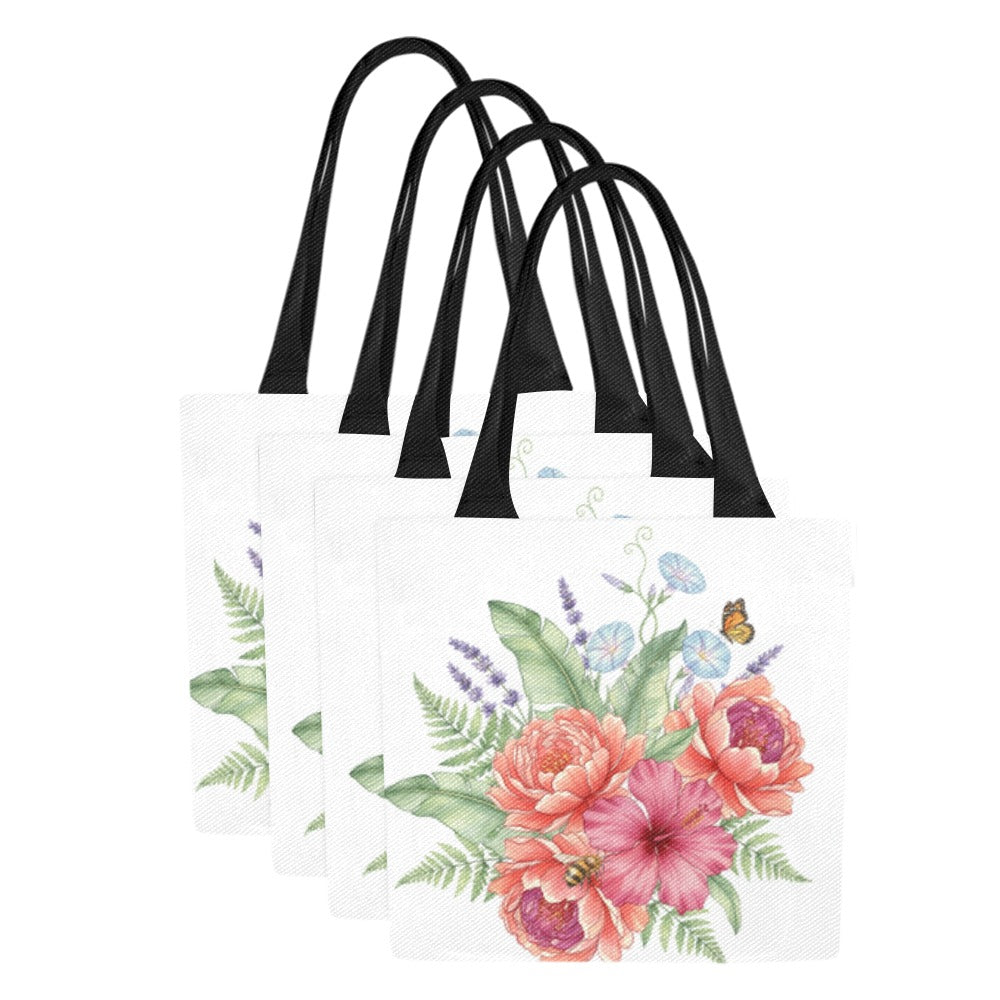 Canvas Tote Bag (Model1657) (Set of 4)