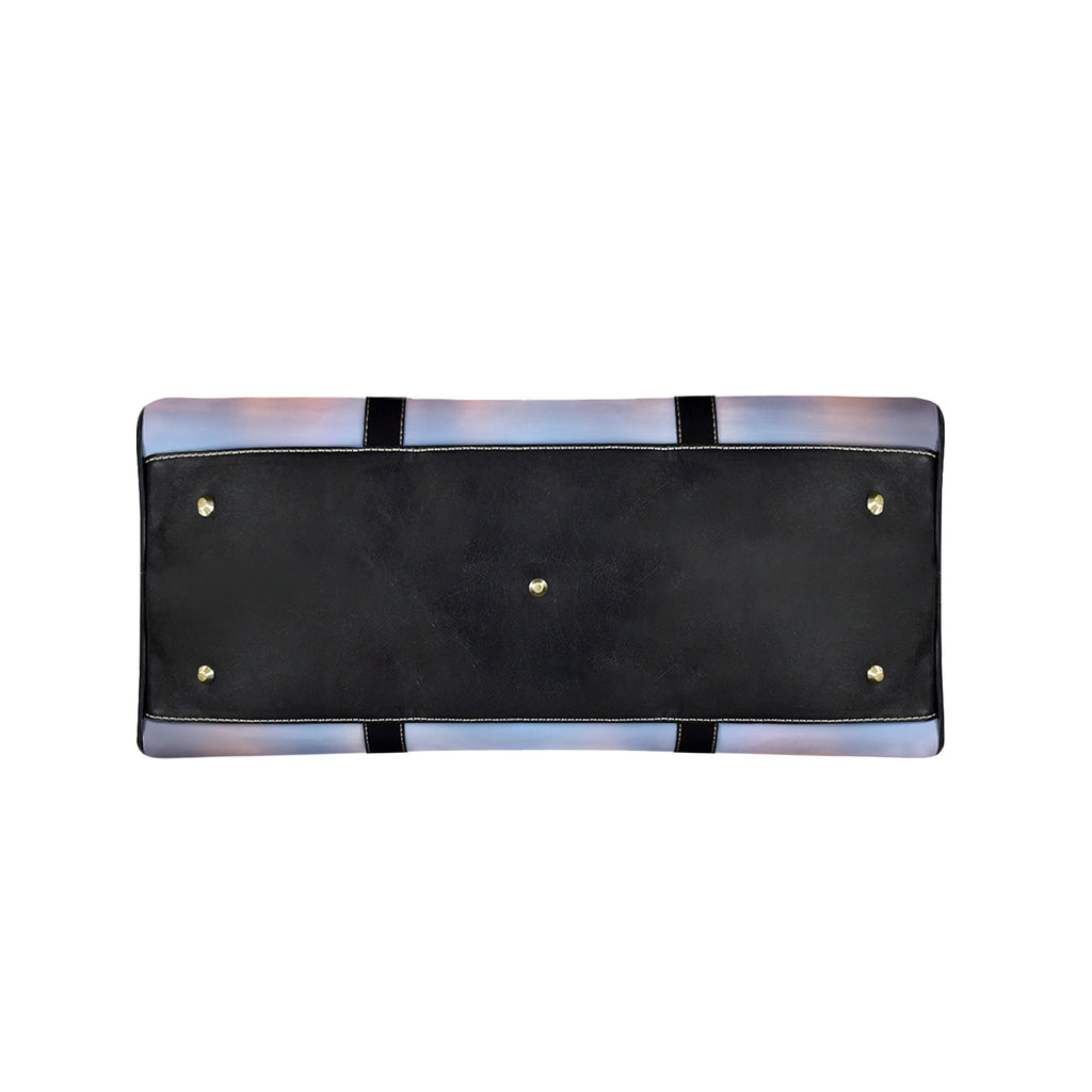 Brooklyn Bridge Travel Duffel Bag Black long Patch (Model 1734)