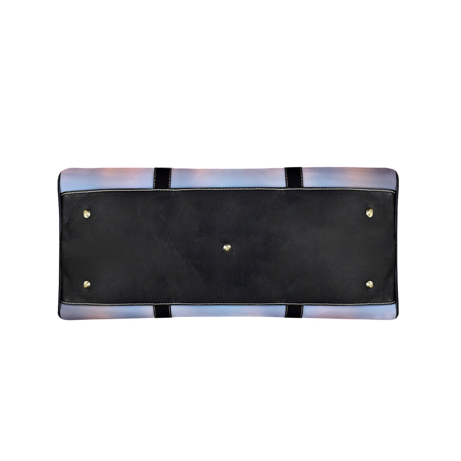 Brooklyn Bridge Travel Duffel Bag Black long Patch (Model 1734)
