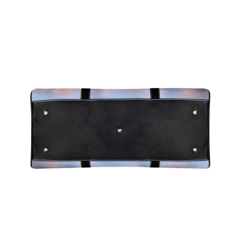 Brooklyn Bridge Travel Duffel Bag Black long Patch (Model 1734)