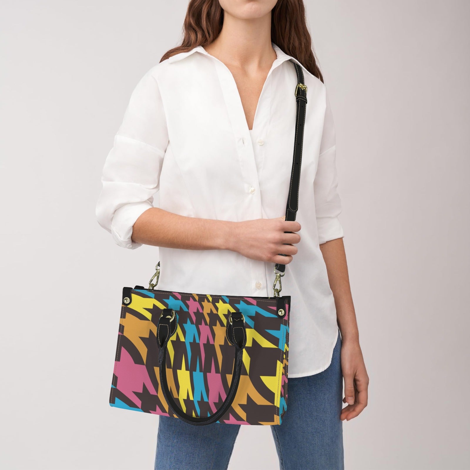 Colorful Abstract Geometric Custom Women's Handbag-Small (Model 1747)