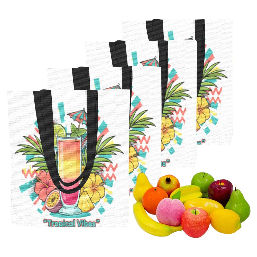 Tropical Vibes Tote Bag (Model1657) (Set of 4)