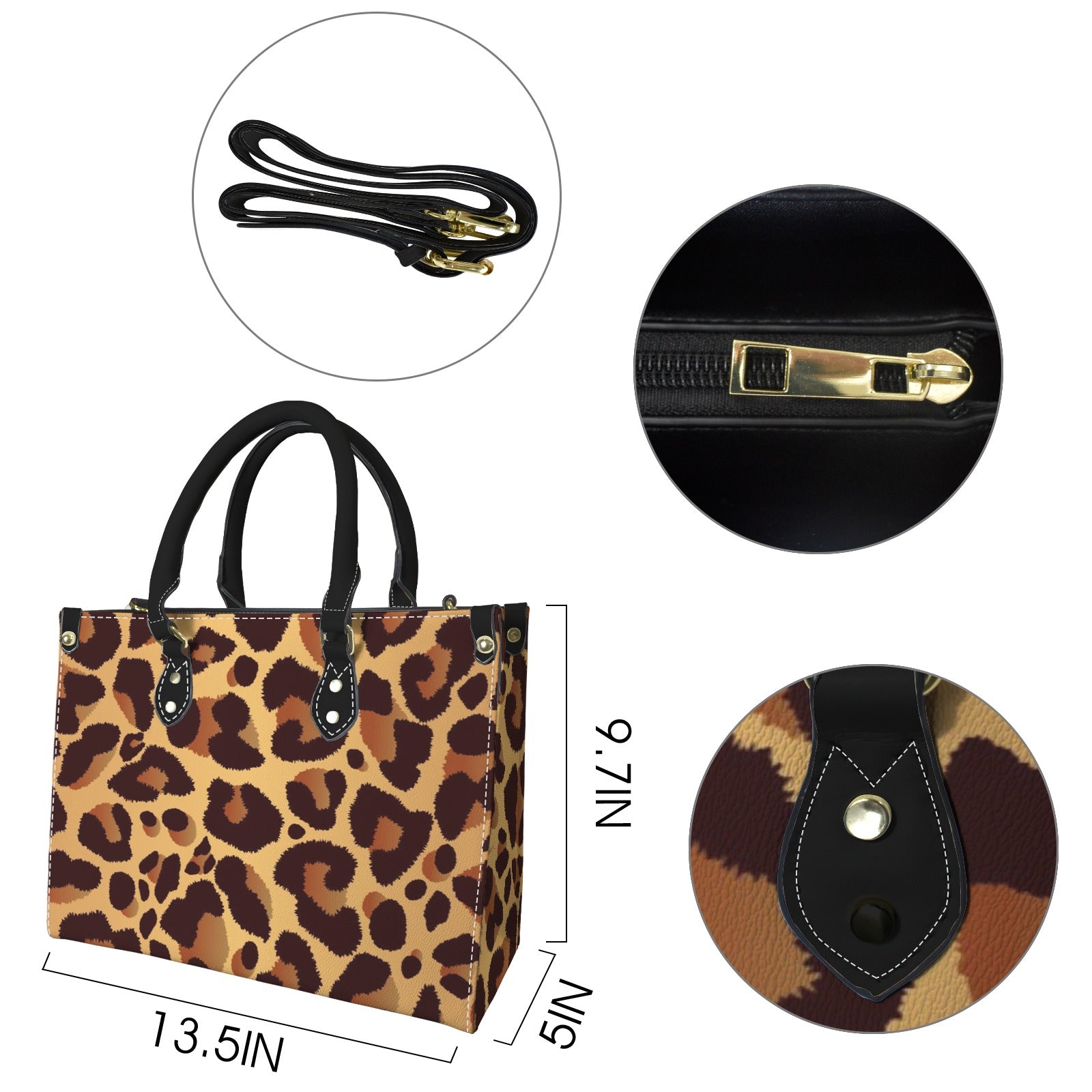 Leopard Pattern Custom Women's Handbag-Medium (Model 1747)