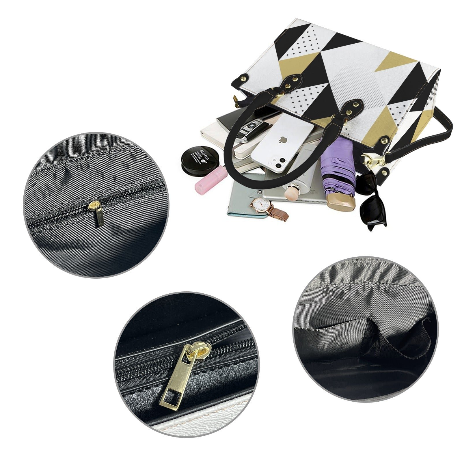 Abstract Seamless Pattern. Seamless Pattern with Triangles Custom Women's Handbag-Small (Model 1747)