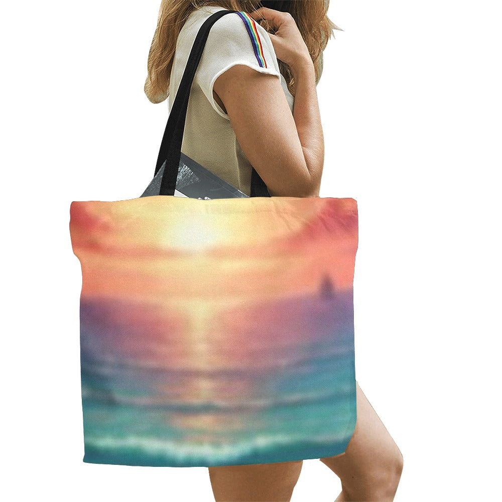 Sunset Beach Tote Bag(Model1699)(Large)