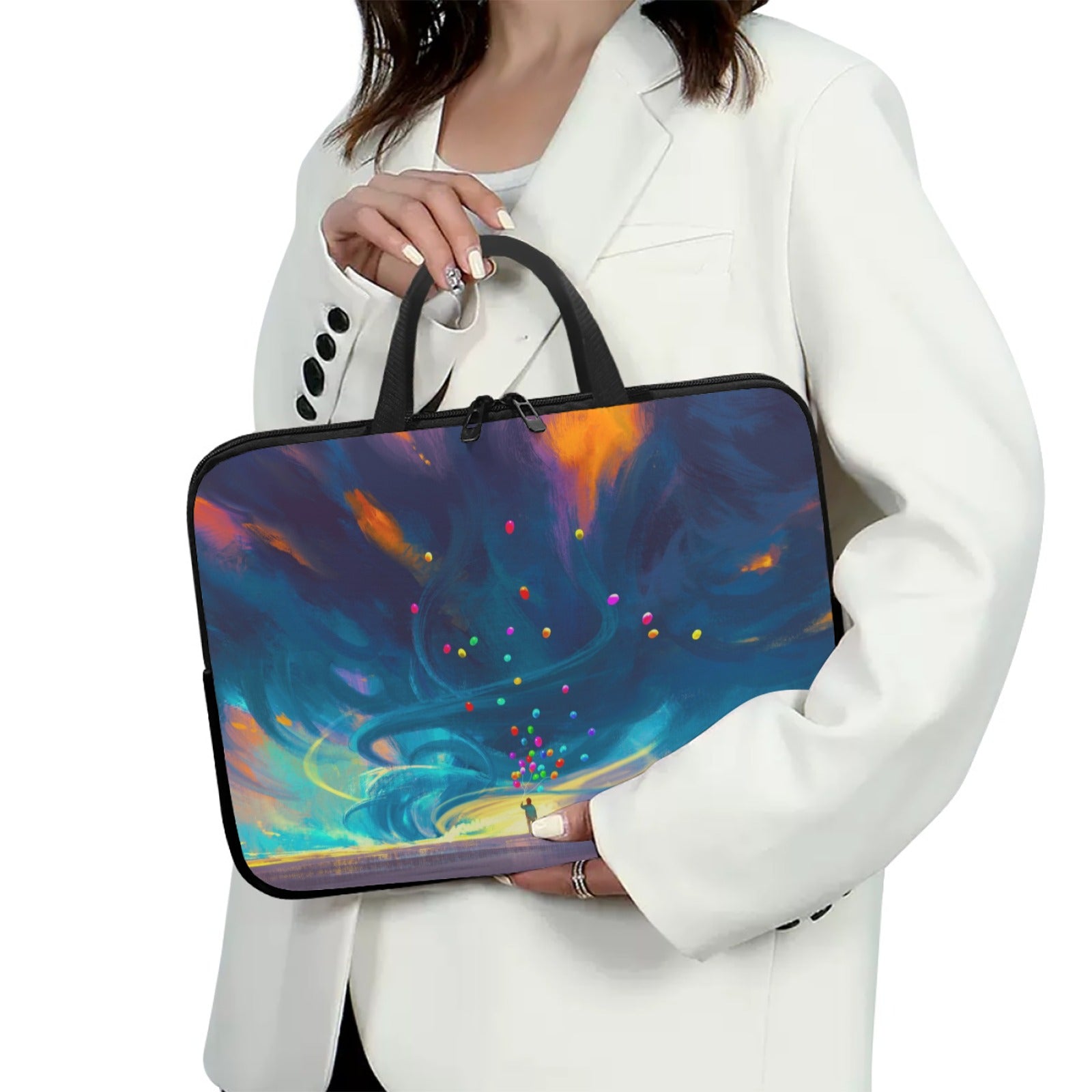 Abstract Skyline Art Laptop Bag with Handle 15inch