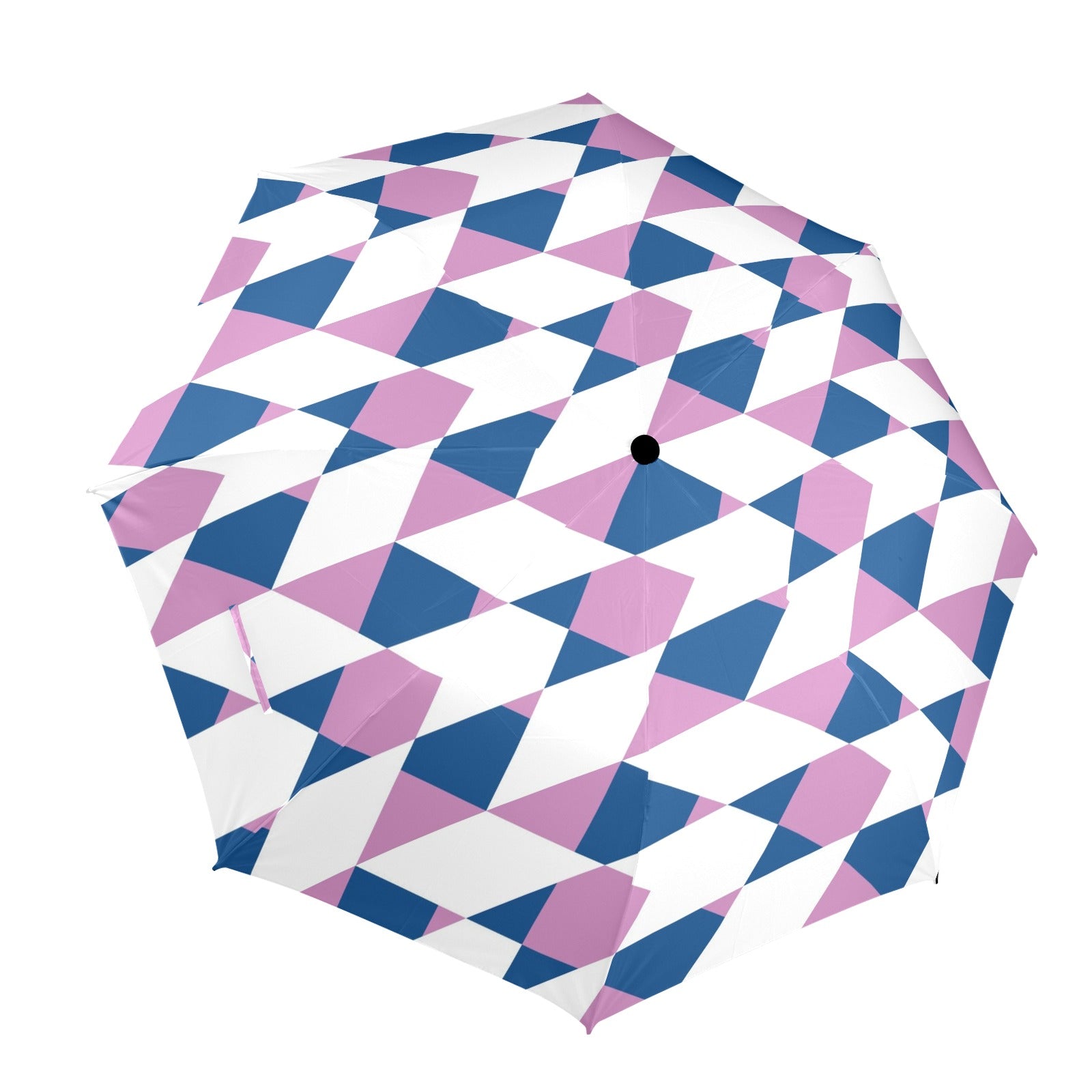 Plaid Pattern Umbrella Semi-Automatic Foldable Umbrella (Model U12)