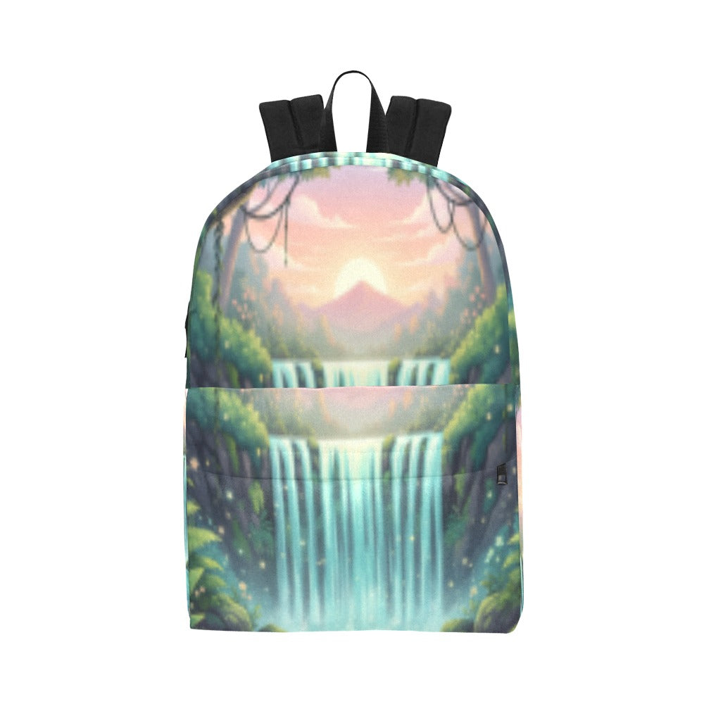 Waterfall forest Unisex Nylon Backpack (Model 1673)