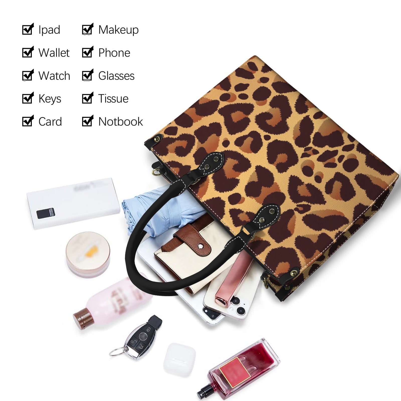 Leopard Pattern Custom Women's Handbag-Medium (Model 1747)
