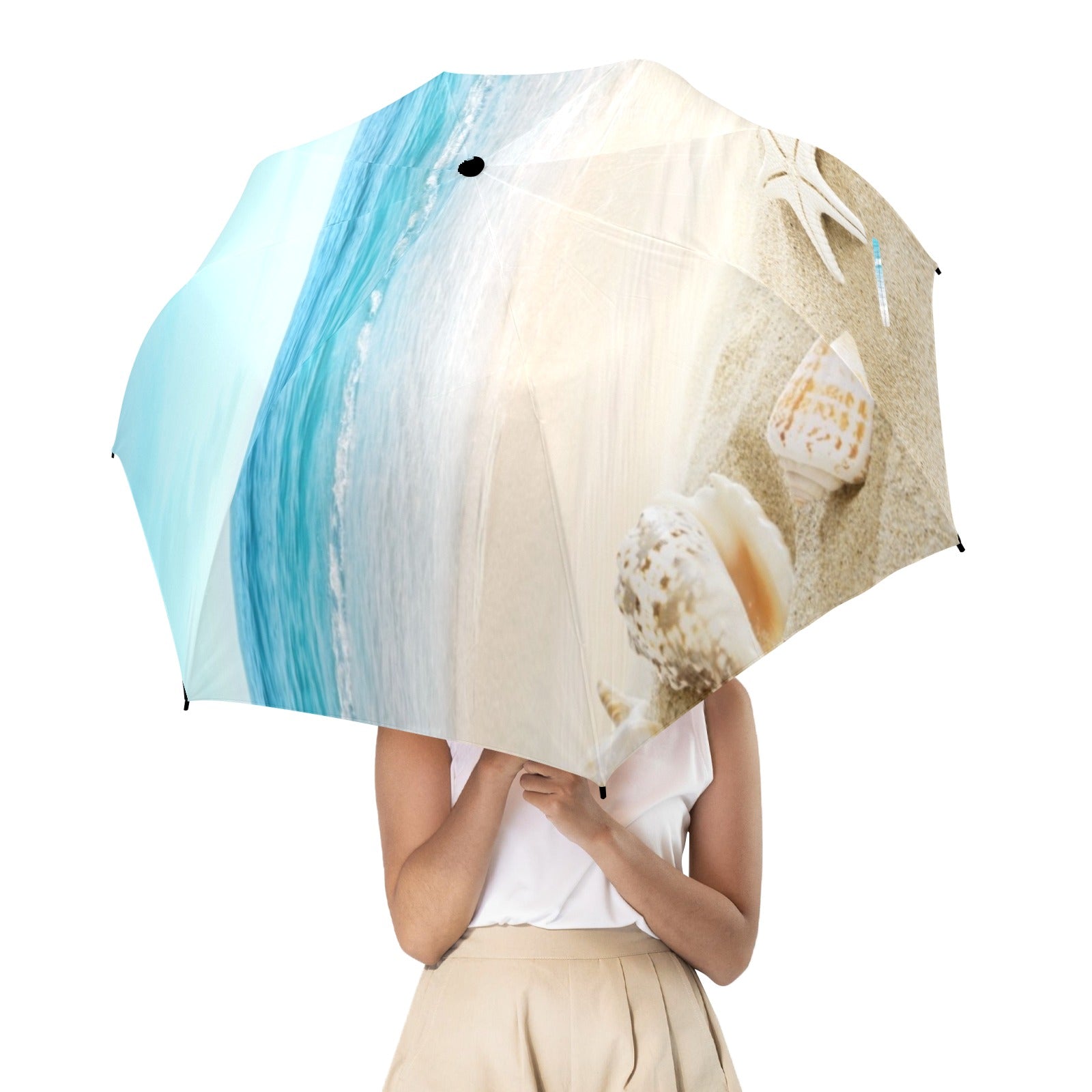 Semi-Automatic Foldable Seashells Umbrella (Model U12)