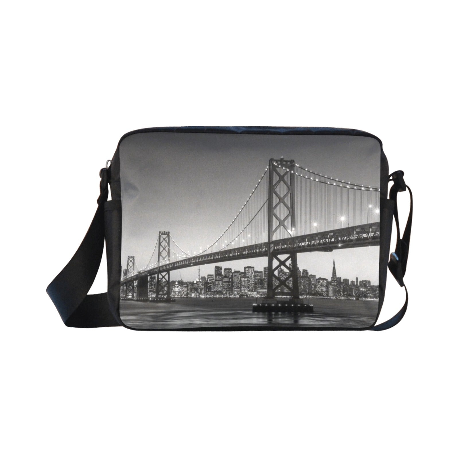 San Francisco Skyline and Bay Bridge at Sunset, California USA Classic Cross-body Nylon Bag (Model 1632)