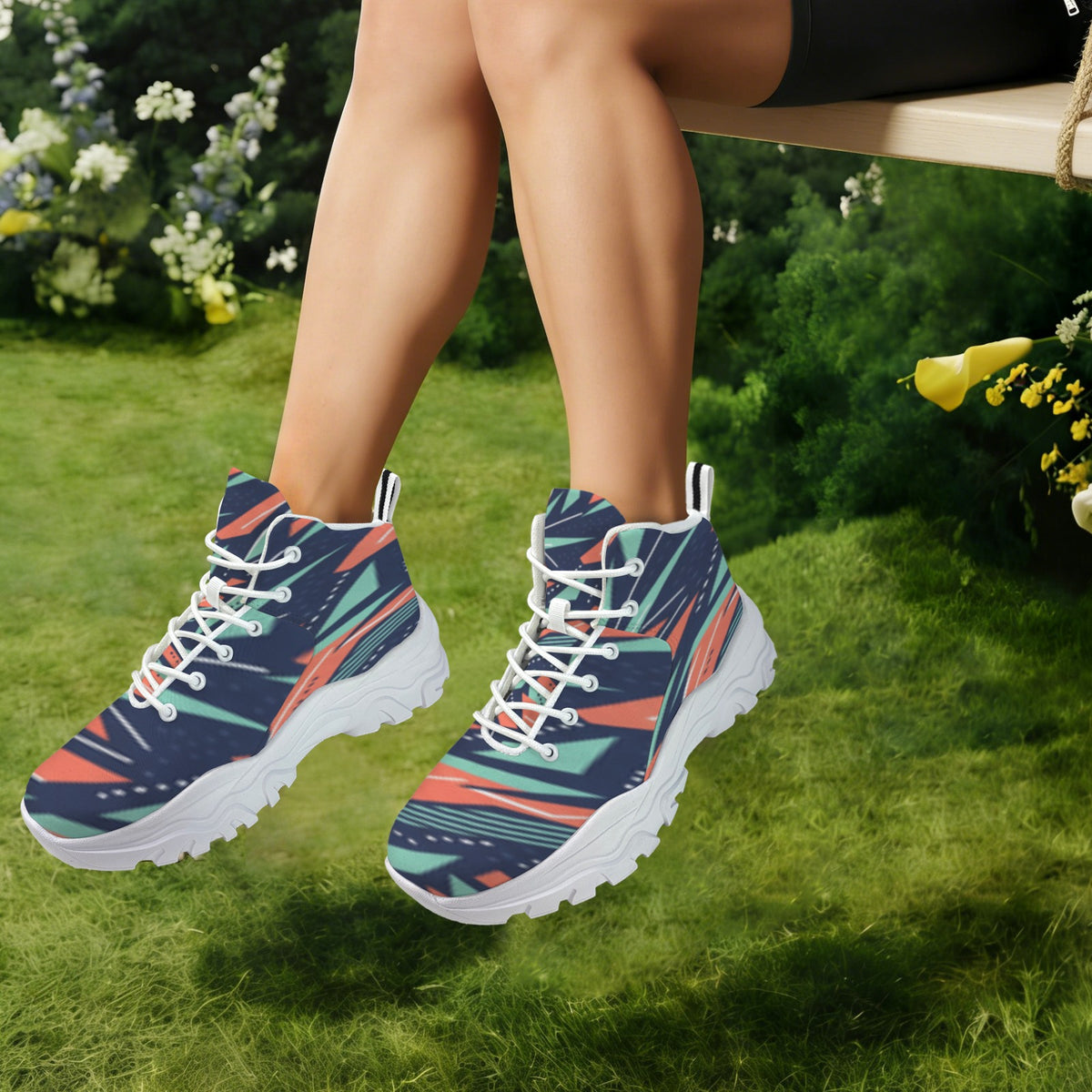 Coral Spike Women's High-Top Outdoor Chunky Sneakers