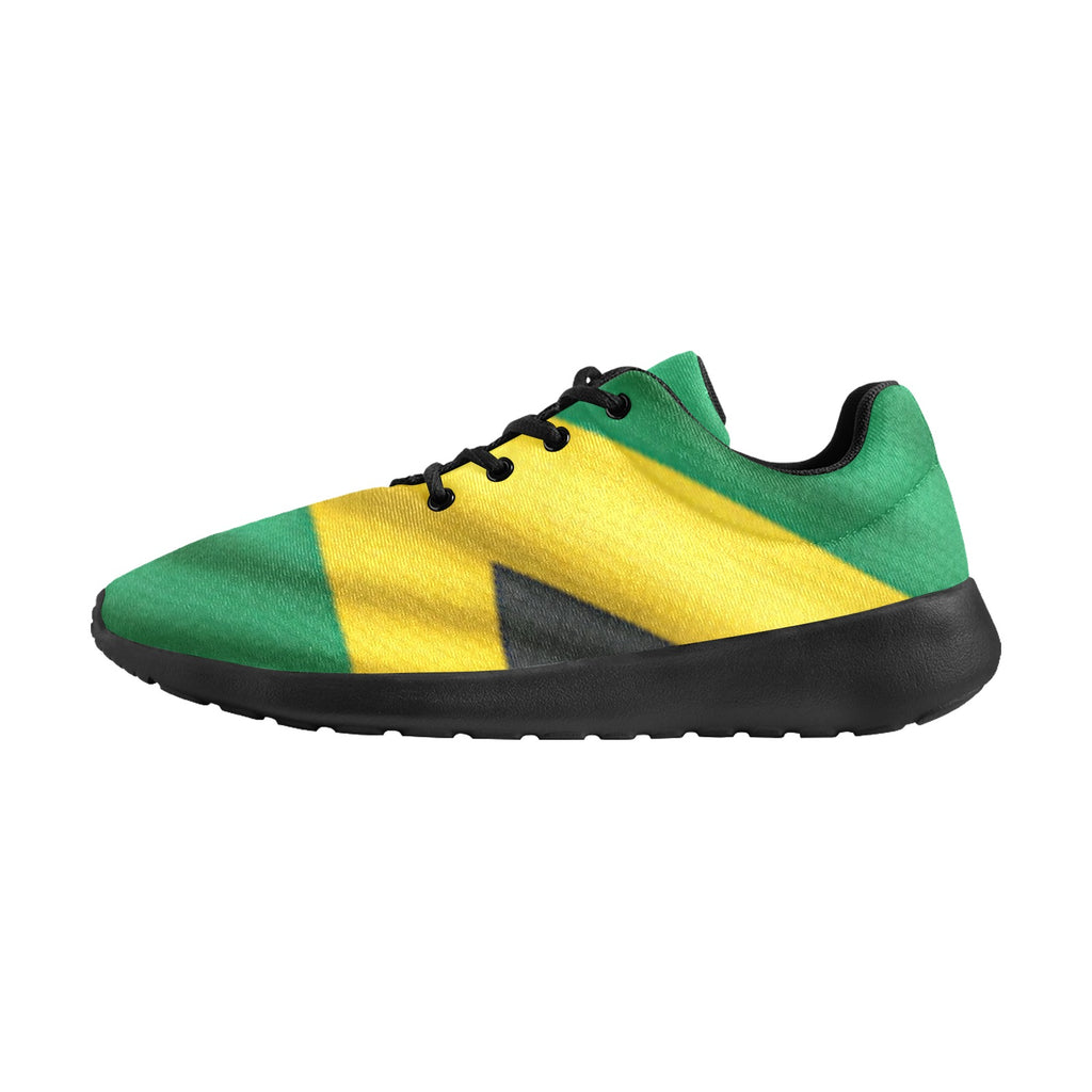 Men's Jamaican Flag Athletic Sneakers – Black