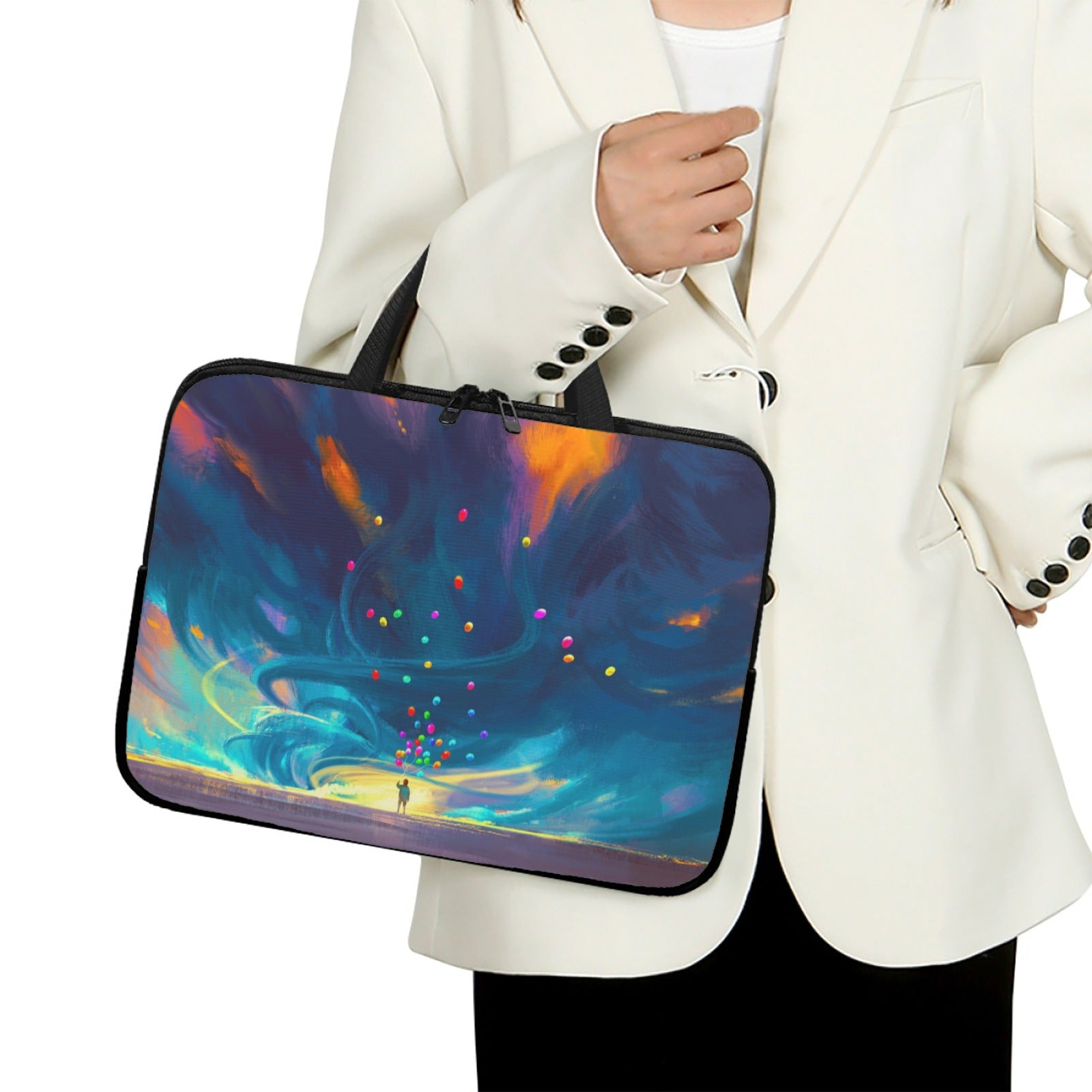 Abstract Skyline Art Laptop Bag with Handle 15inch