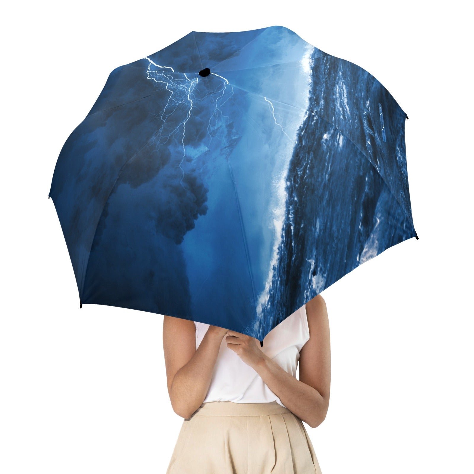 Semi-Automatic Foldable Stormy Weather Umbrella (Model U12)