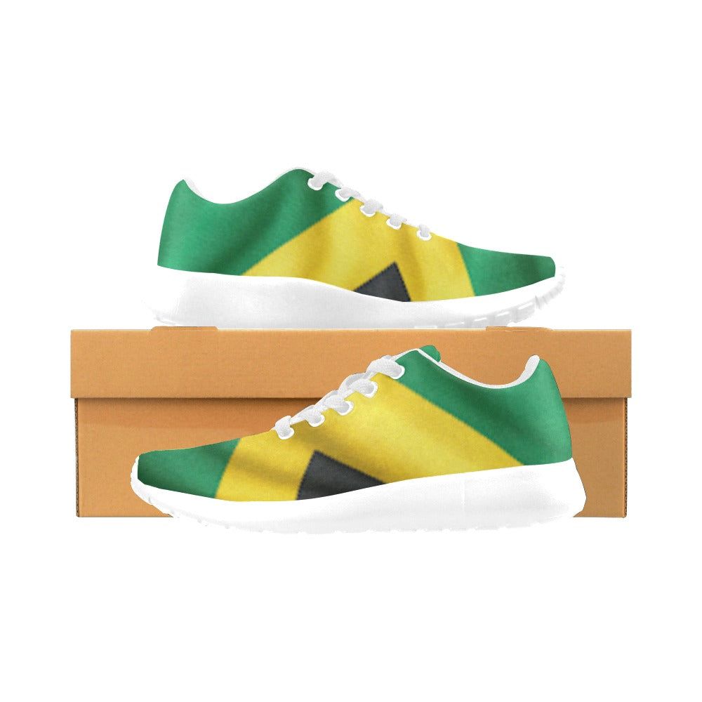 Jamaican Flag Women's Lightweight Sneakers – (White)