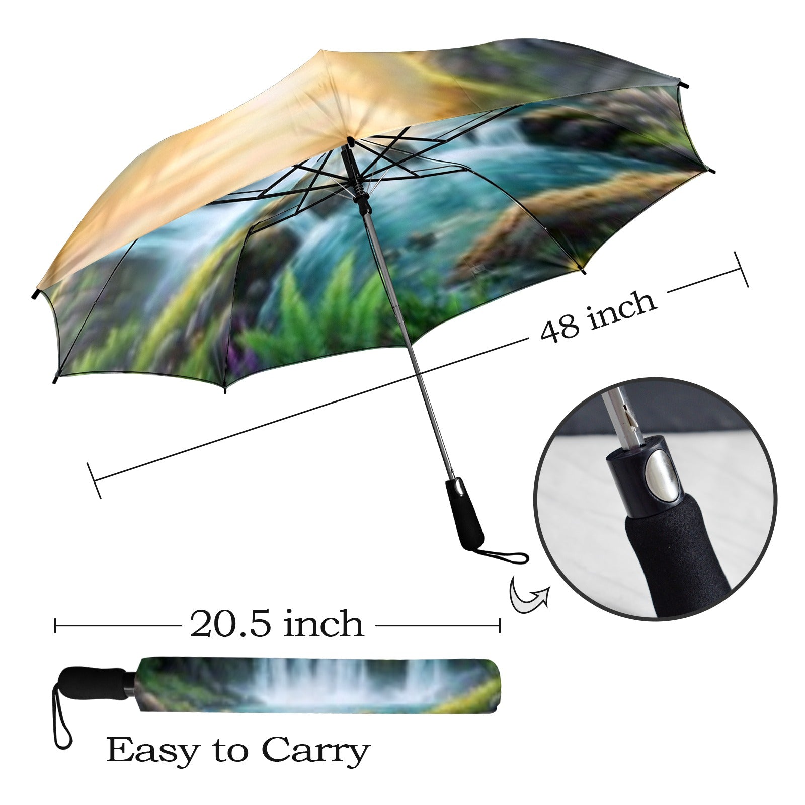 Semi-Automatic Foldable Waterfall Umbrella (Model U12)